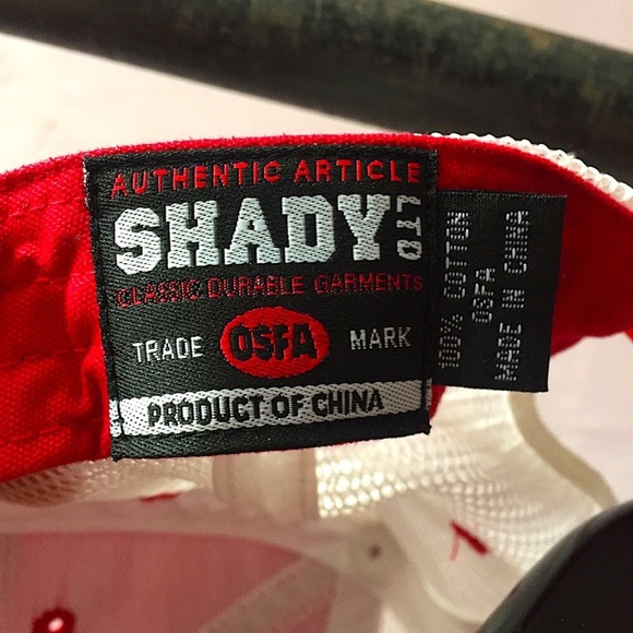 Shady Original Eminem Red + White baseball cap snapback Authentic Merch Vintage - Picture 9 of 10